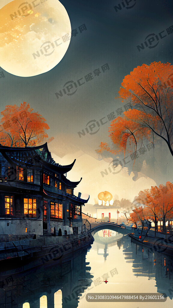 中秋佳节 团圆 思乡 大气