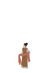手绘古代人物女子手拿布料