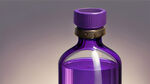 产品，尖嘴瓶，盖子是尖嘴的，瓶身是圆肩下面是圆柱体，紫色
