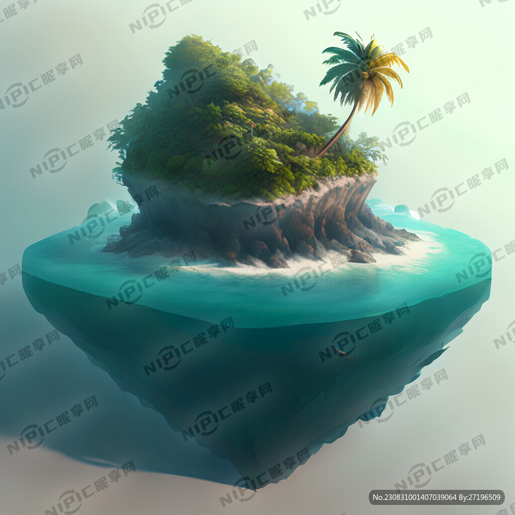 AI创作图海岛nipic.com-昵图网