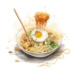 拉面插画