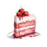 蛋糕手绘插画