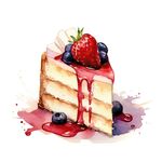 蛋糕手绘插画