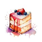 蛋糕手绘插画