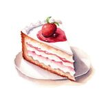 蛋糕手绘插画