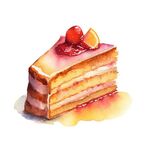 蛋糕手绘插画