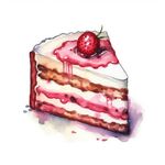 蛋糕手绘插画