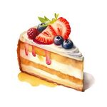 蛋糕手绘插画