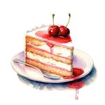 蛋糕手绘插画