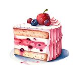 蛋糕手绘插画