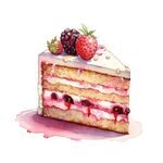 蛋糕手绘插画