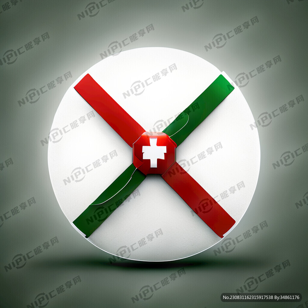 急救红十字会白底红绿色