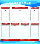 食品安全信息公示栏