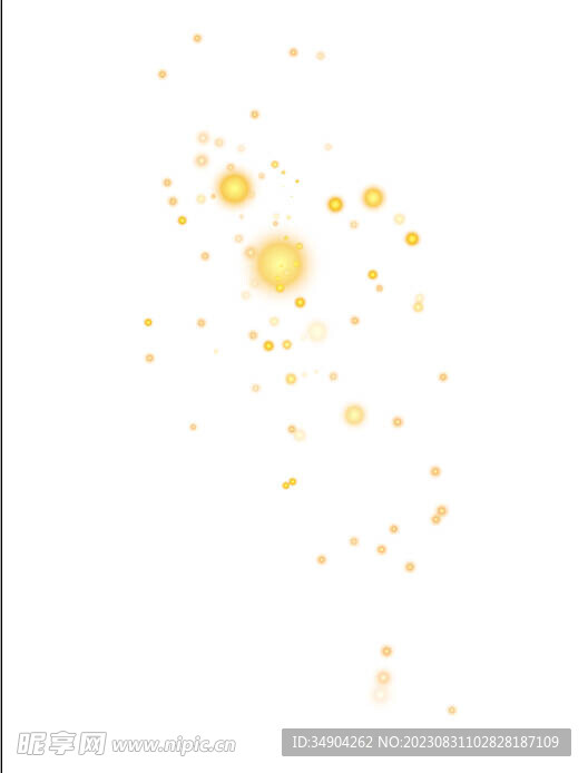 光效暖黄色发光元素 