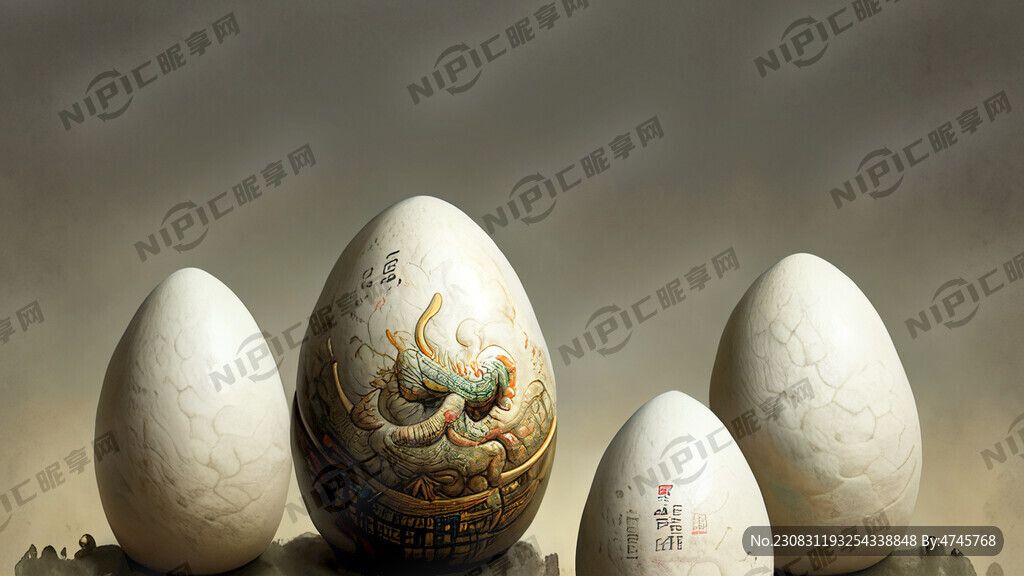 霸王龙守护七枚白色恐龙蛋