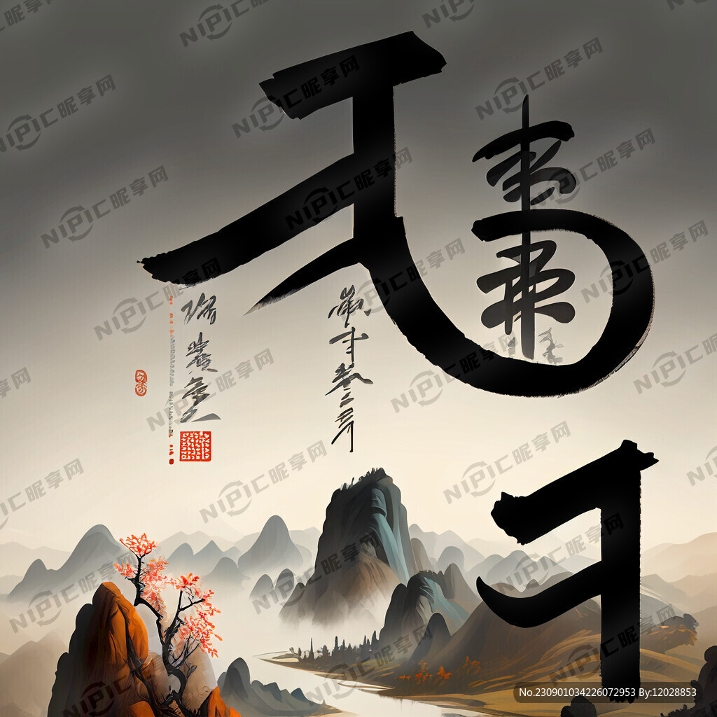 尚上两字艺术字