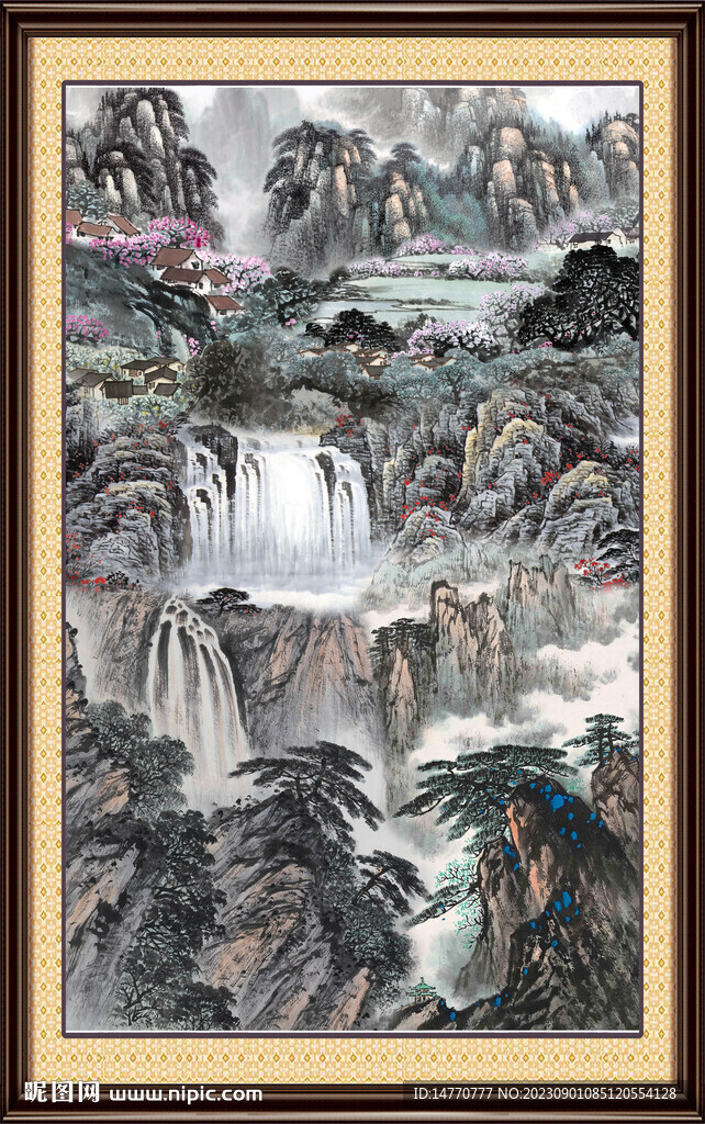 竖幅国画 