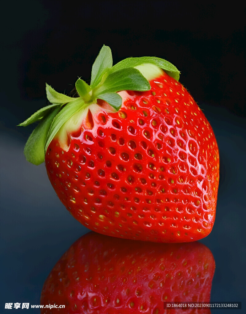 果香四溢的草莓特写