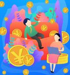 扁平化金钱财富