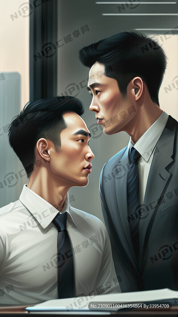 男性 双人面对面交谈场景 商务