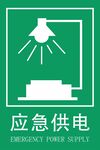 应急供电标牌矢量图