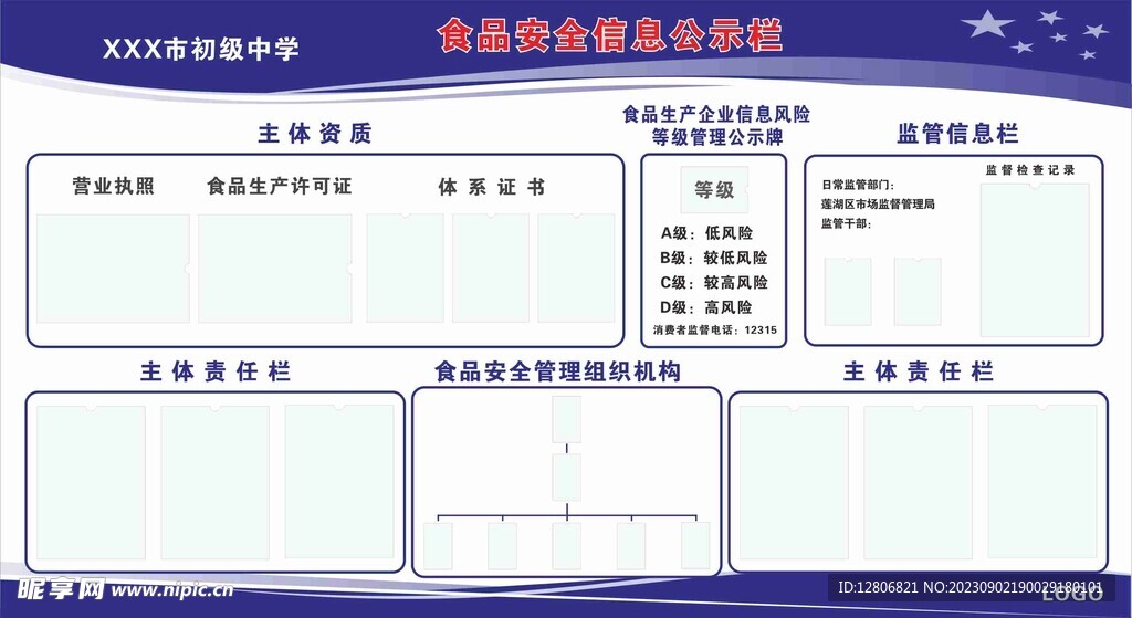 食品安全信息公示栏