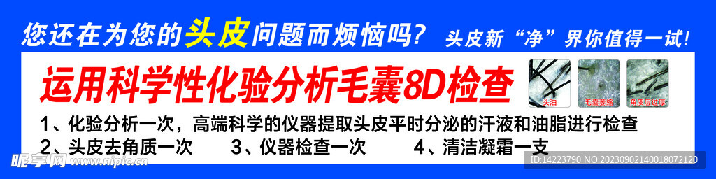 美发海报 毛囊分析 标签