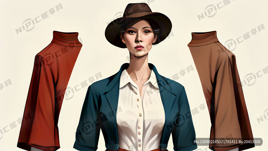 女装棉服海报图