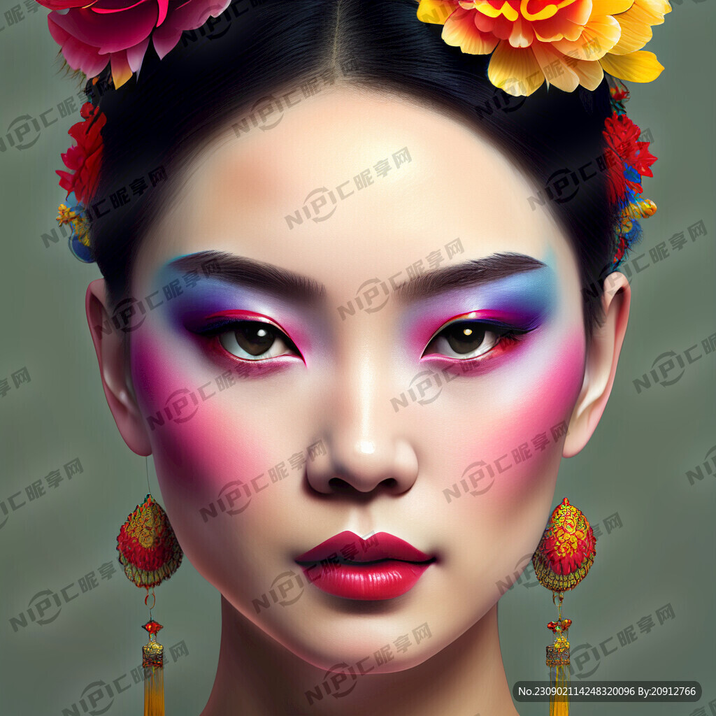 彩妆美女