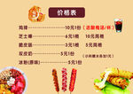 鸡排价格表图片