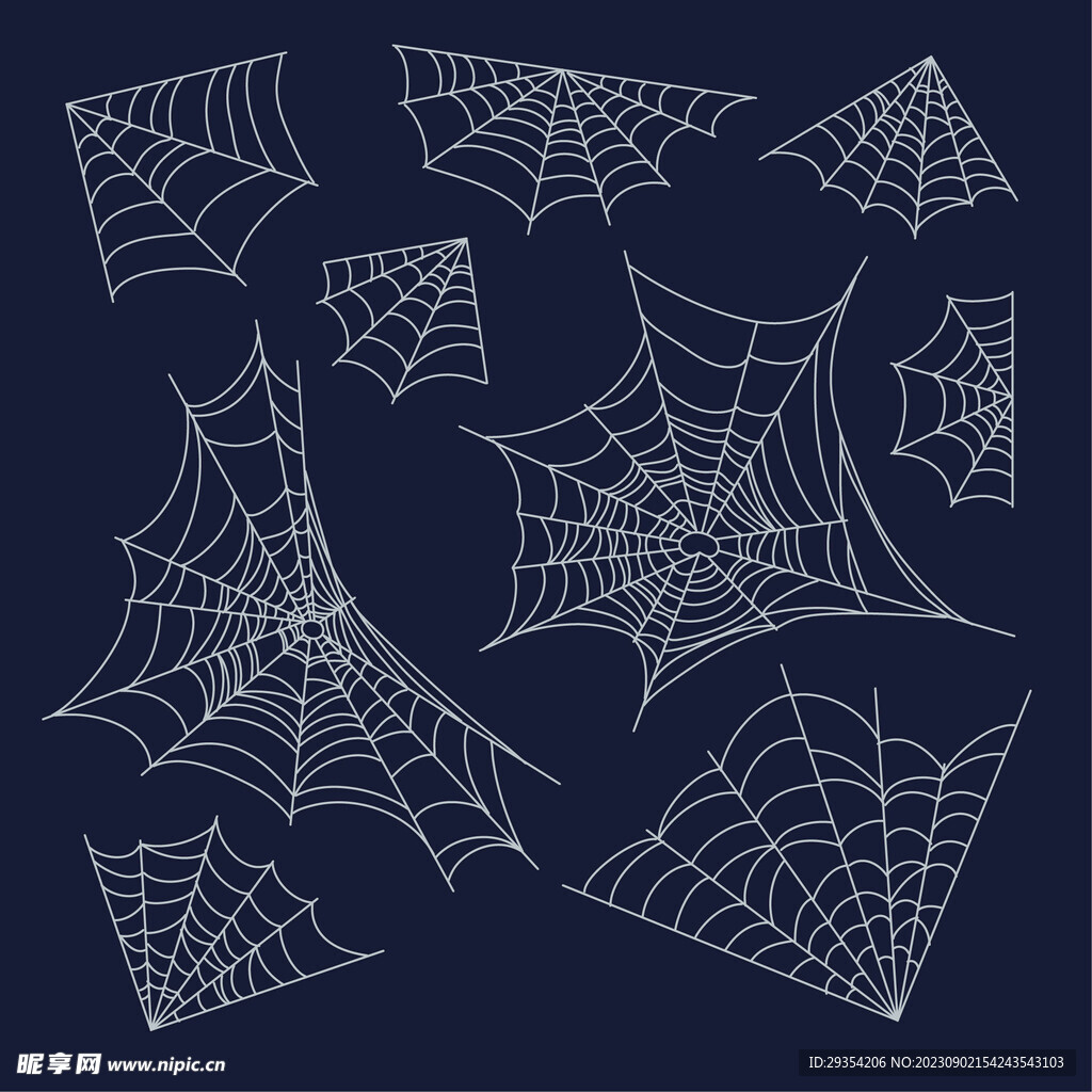 蜘蛛网矢量元素图片