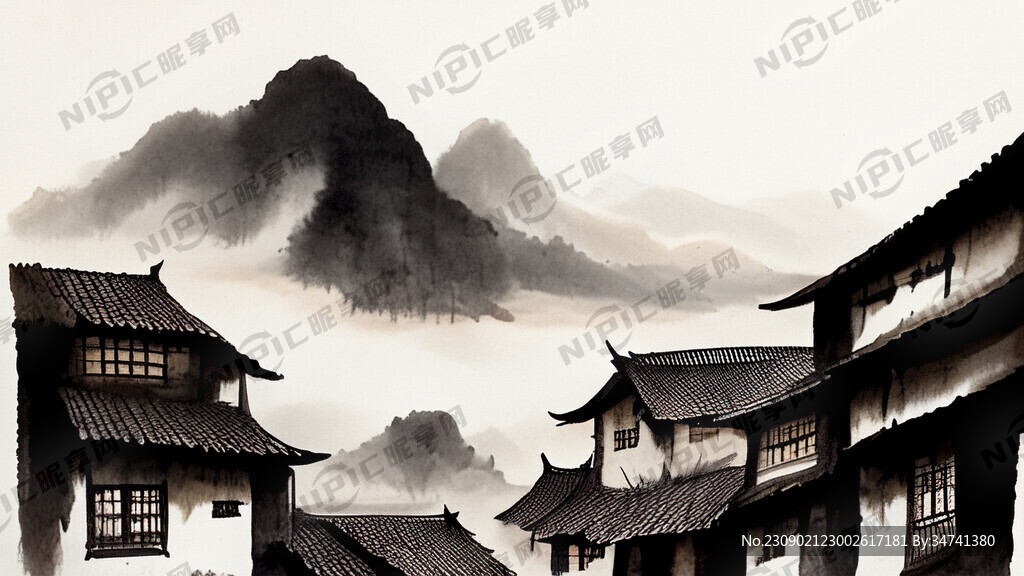 古风简单政府村庄干净