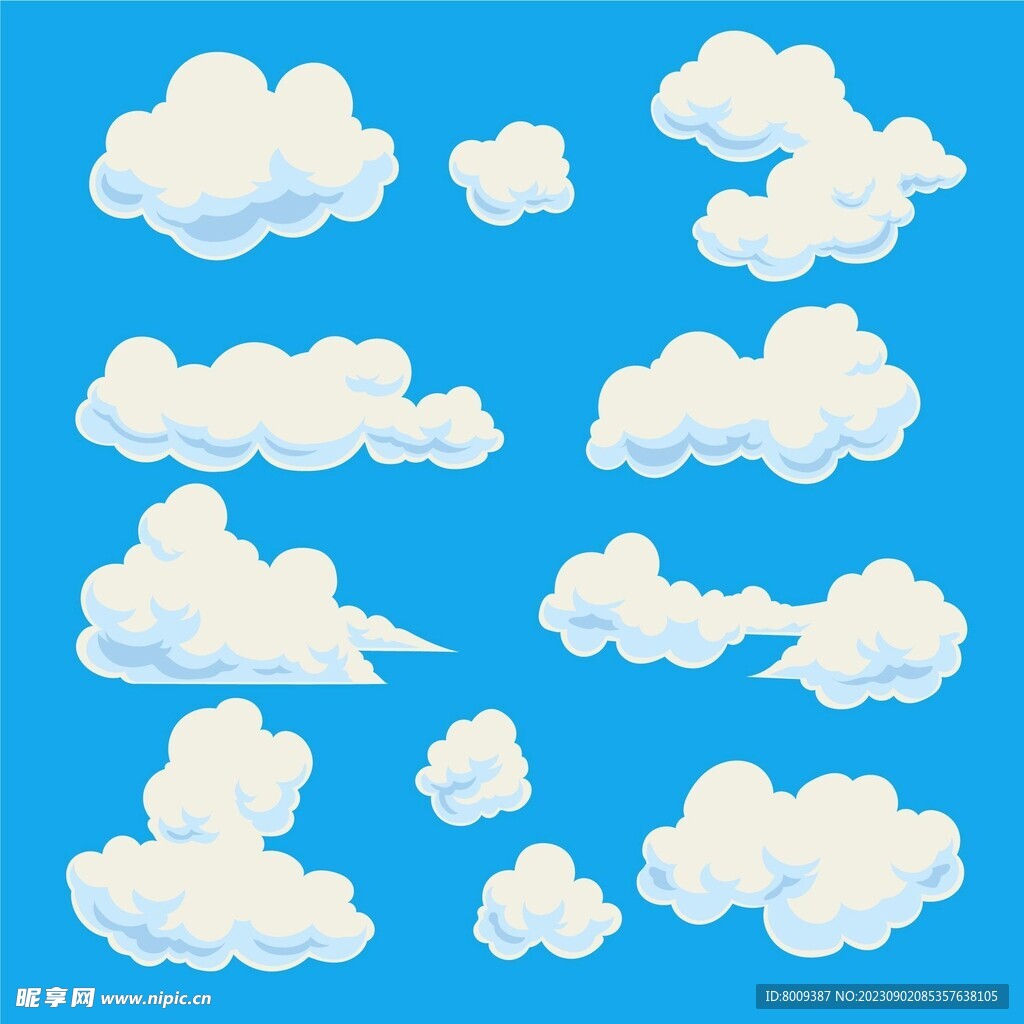 卡通白云