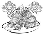 粽子线描