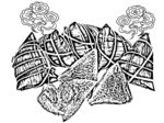 粽子白描
