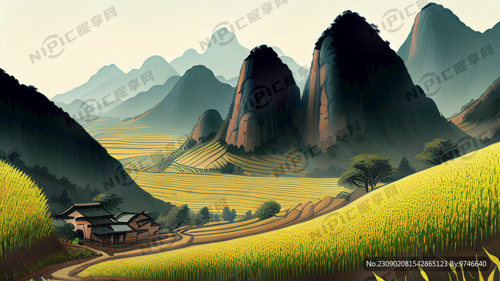 小米种植农民山峰