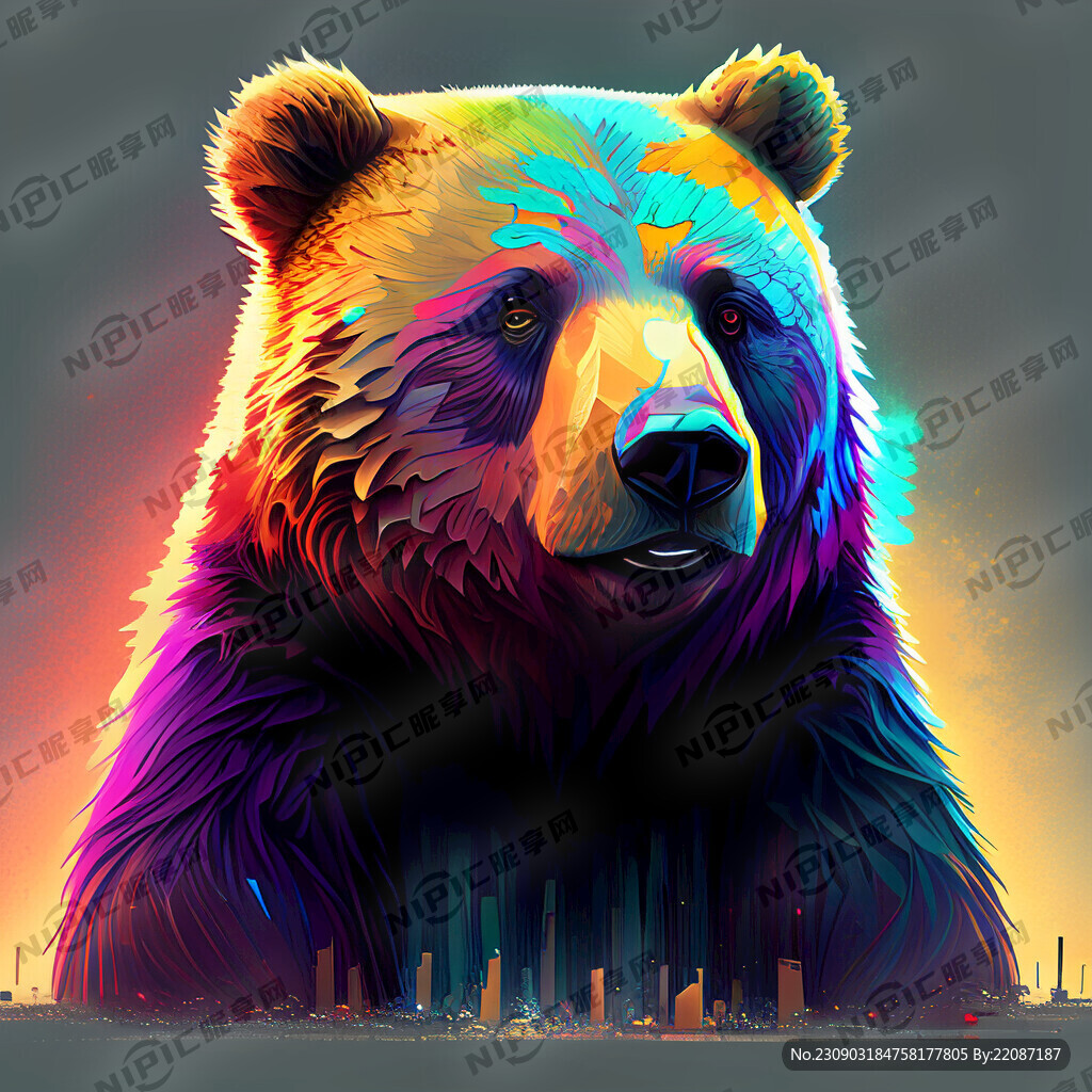 炫酷 熊 颜色丰富