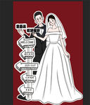 婚礼小人指示牌