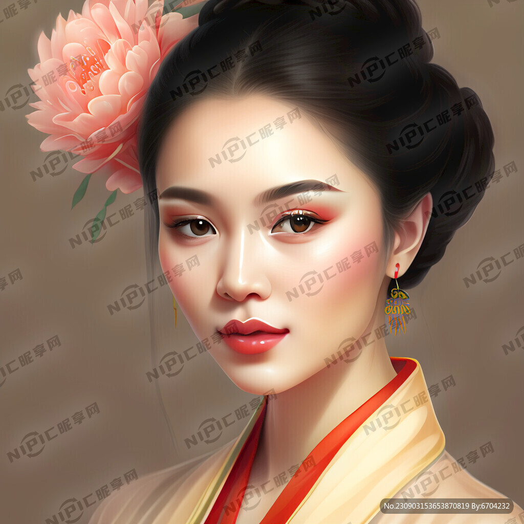 美容 中国风 中国画 美女