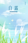 白露节气纯净海报