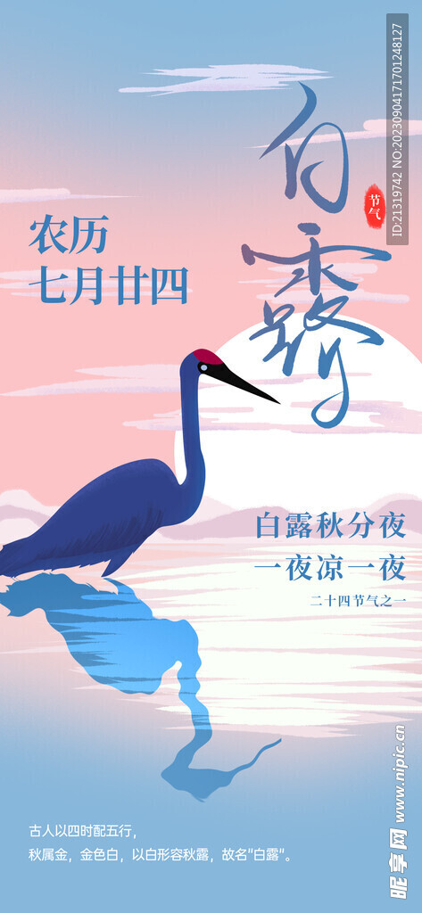 白露节气创意海报