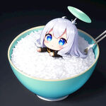 五常大米饭粒米宝宝可爱卡通