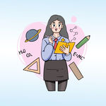  卡通女老师