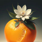 花开在橙子上