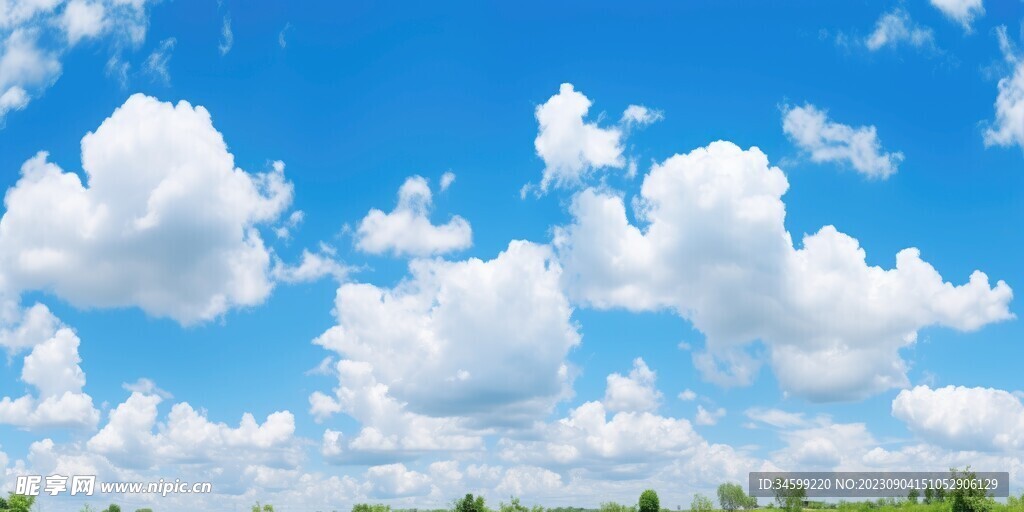 蓝天白云摄影图__自然风景_自然景观_摄影图库_昵图网