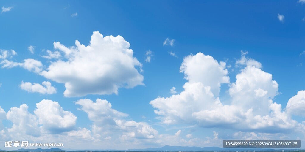 蓝天白云摄影图__自然风景_自然景观_摄影图库_昵图网