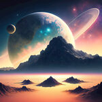 星空，炫丽，星球，卫星