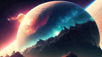 星空，炫丽，星球，卫星