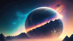 星空，炫丽，星球，卫星