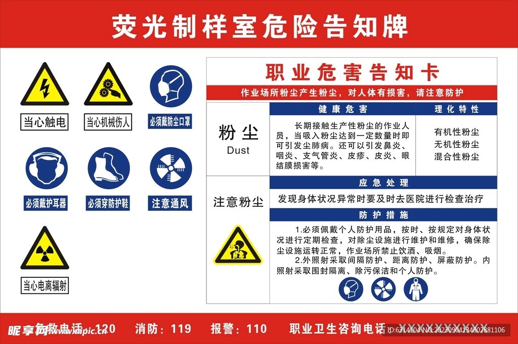 粉尘职业危害告知卡